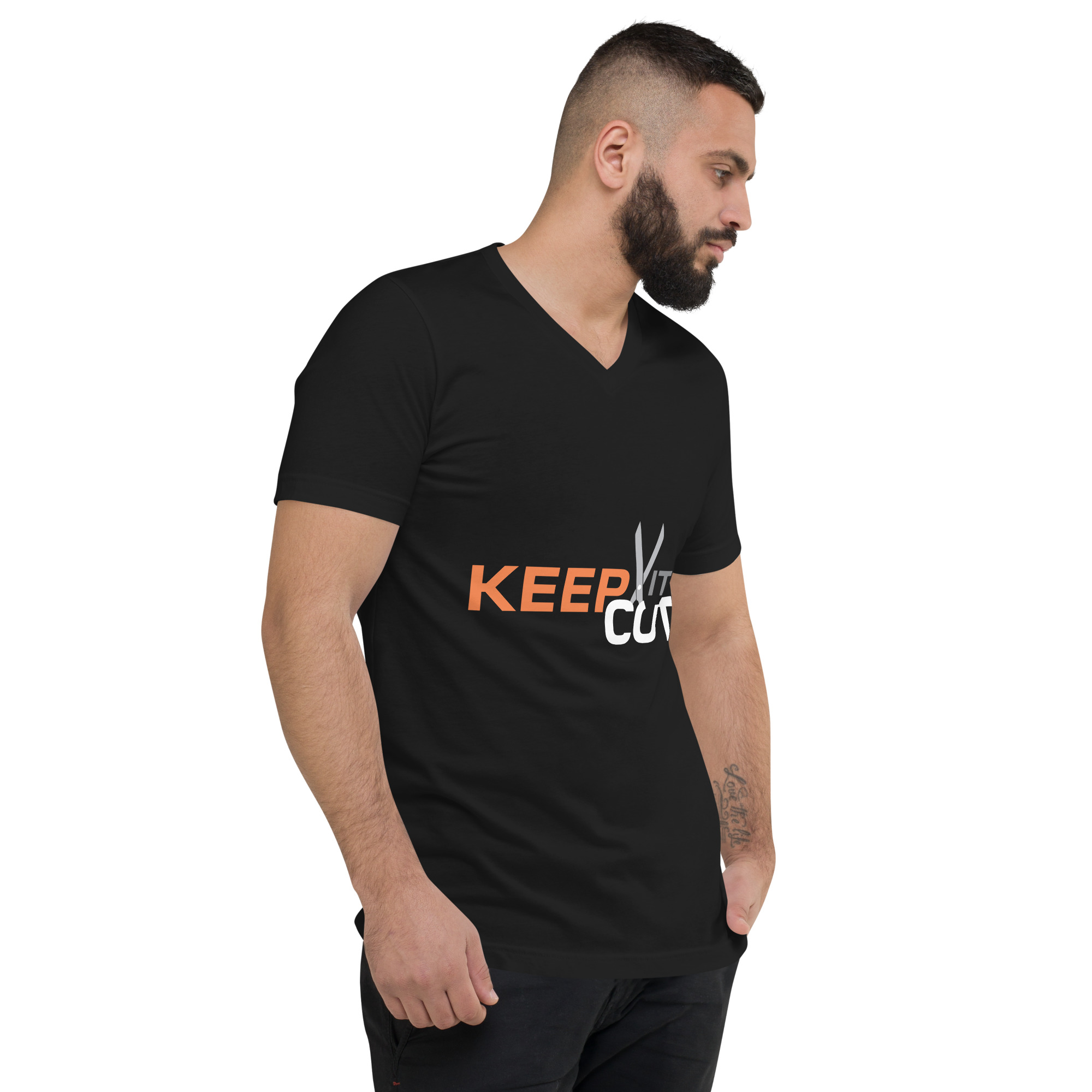 Unisex Short Sleeve V-Neck T-Shirt - Image 3